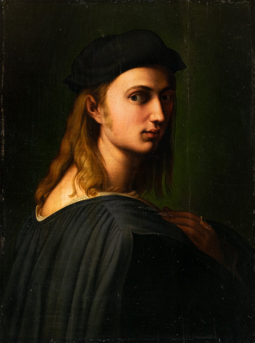 Seguace di Raffaello Sanzio (Urbino 1483 - Roma 1520) - Ritratto di Bindo Altoviti.