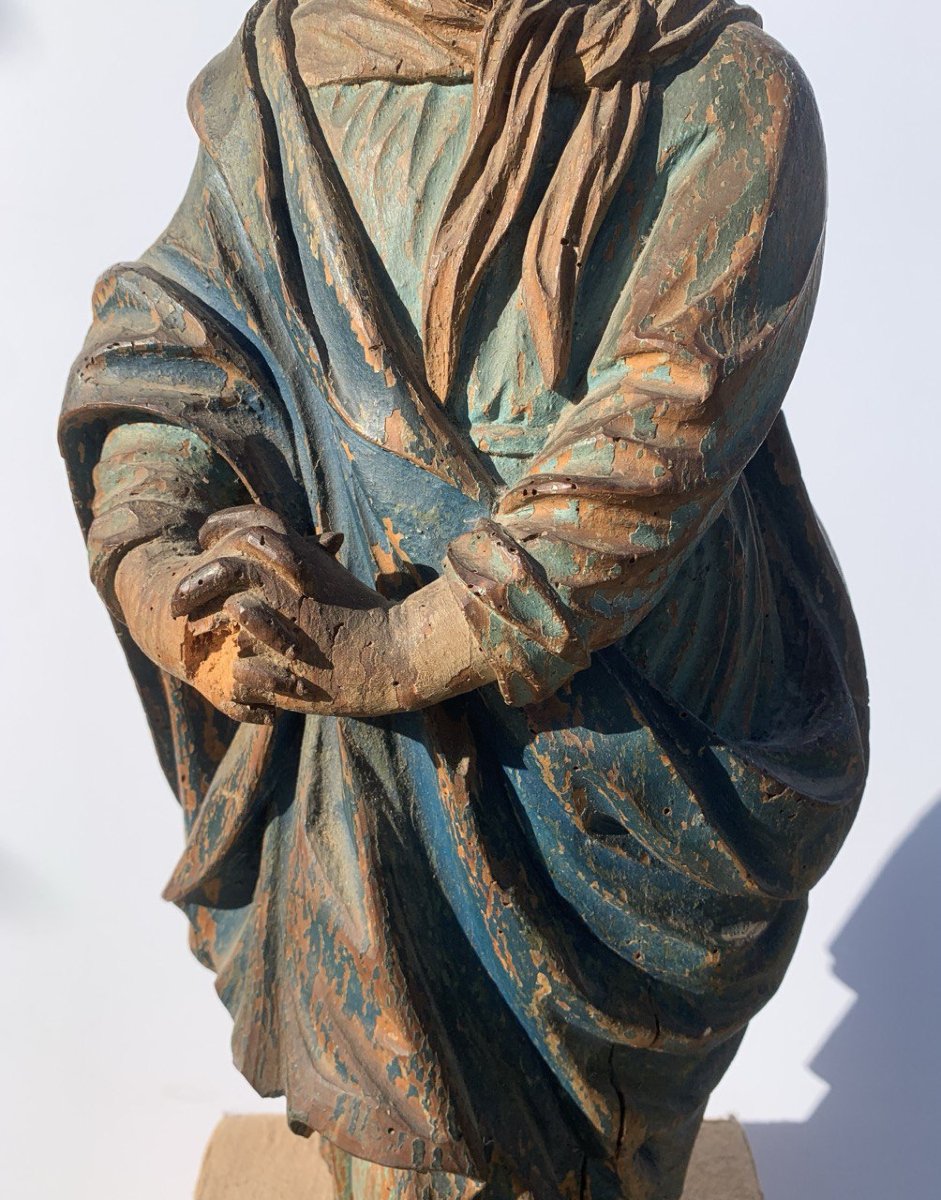 Scultore italiano (XVII-XVIII secolo) - Madonna orante.-photo-4