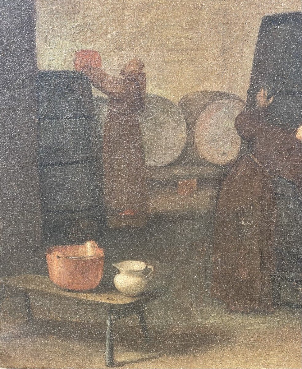 Pittore italiano (XVIII secolo) - Interno di cantina durante la vendemmia.-photo-2