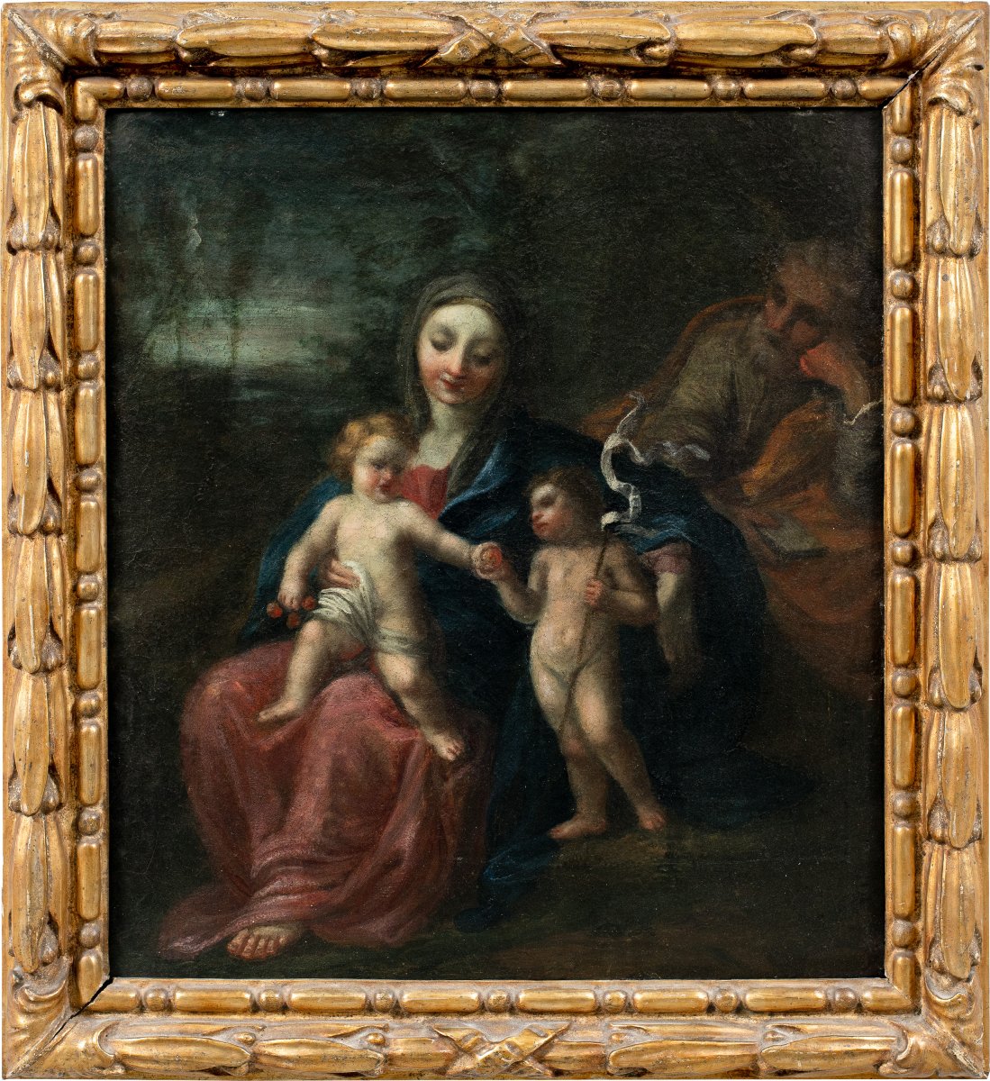 Pittore italiano (XVIII secolo) - Sacra Famiglia con san Giovannino.