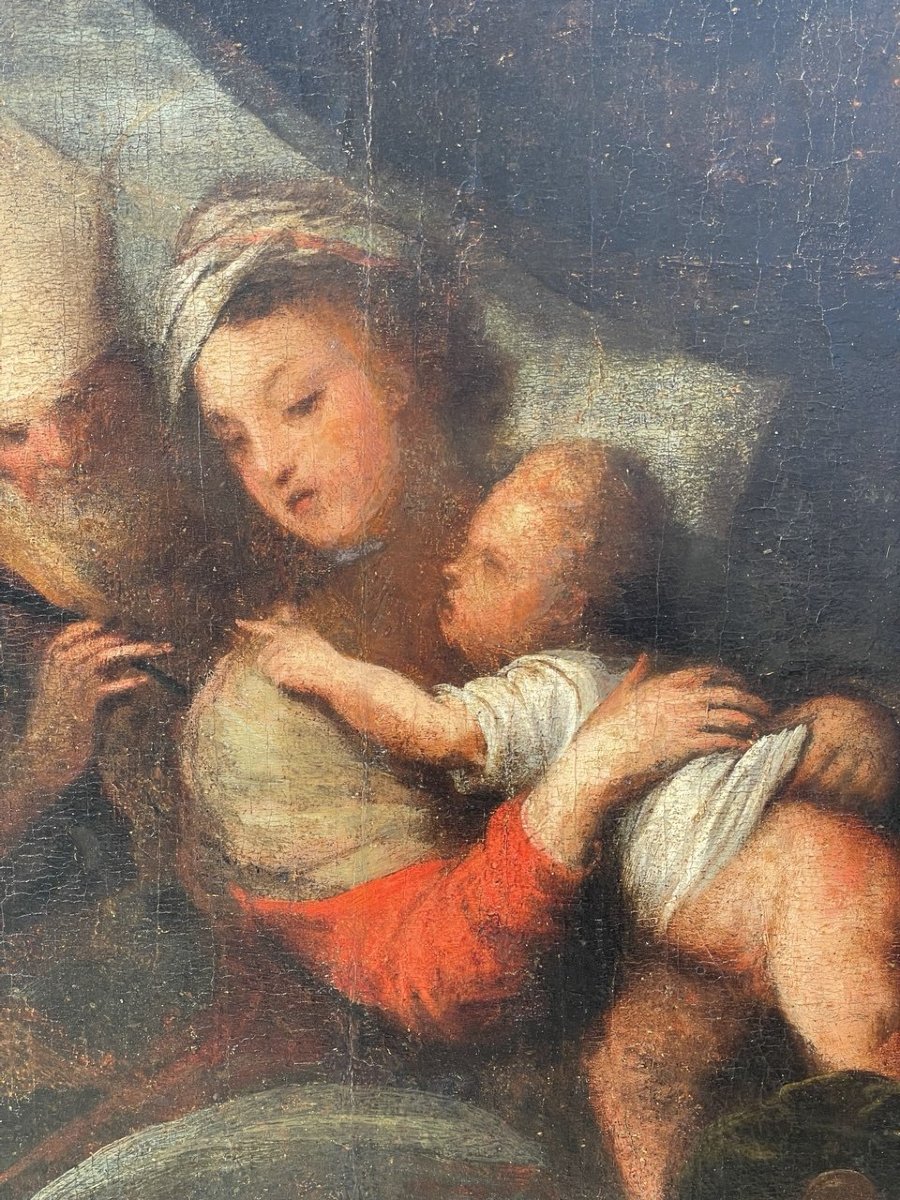Pittore veneziano (inizi XVII secolo) - Madonna col Bambino, san Giorgio e san Nicola.-photo-1