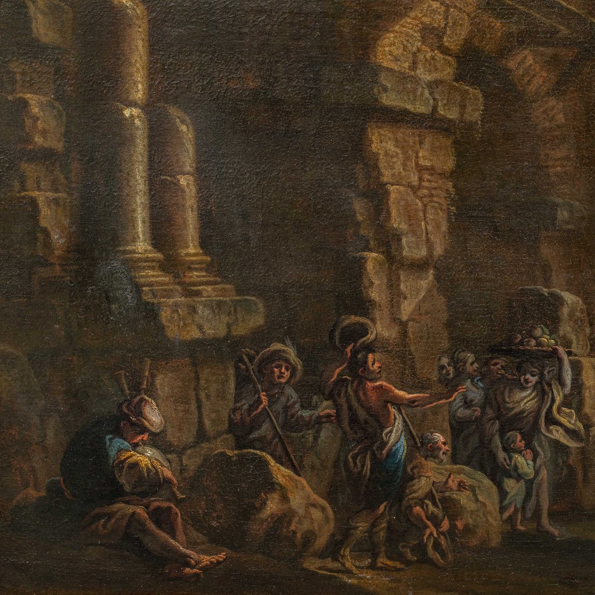 Clemente Spera (Novara 1661 - Milano 1742) - Adorazione dei pastori in un paesaggio con rovine.-photo-3
