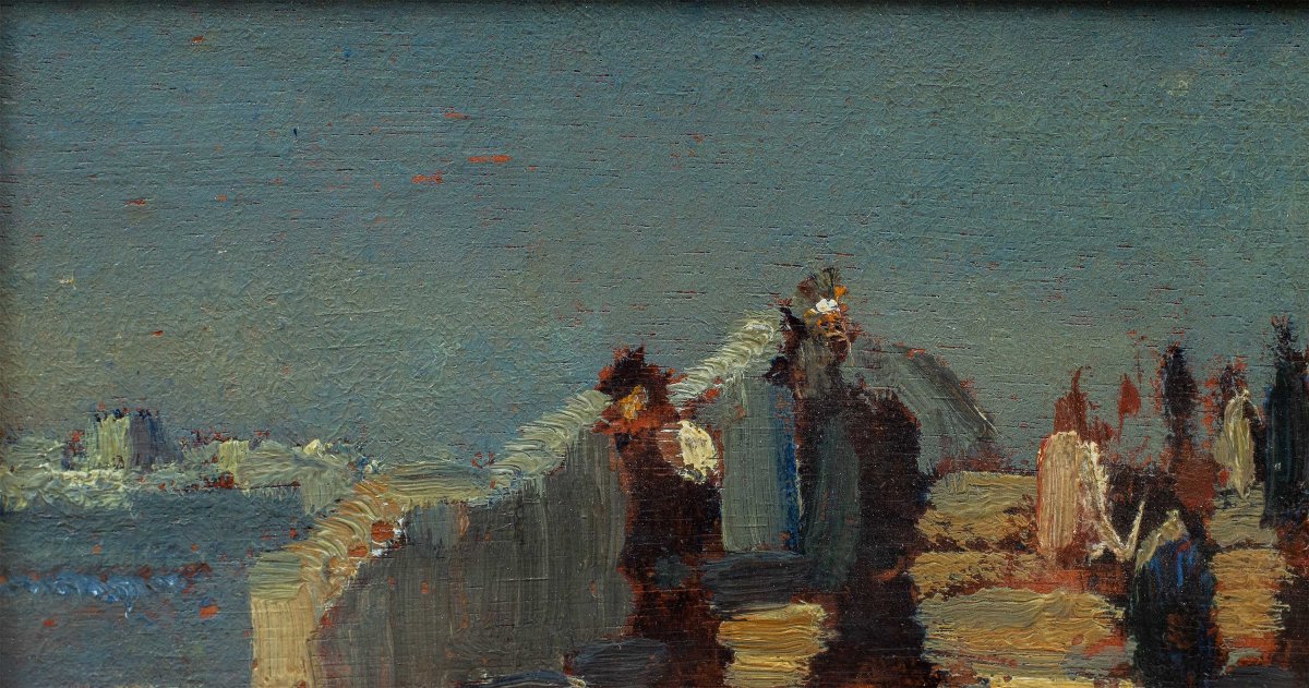 Beppe Ciardi (Venezia 1875 - Quinto di Treviso 1932) - Trittico di vedute veneziane.-photo-2