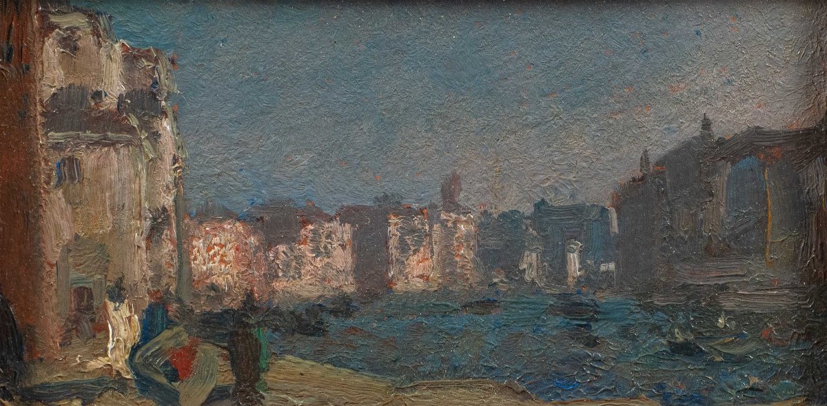 Beppe Ciardi (Venezia 1875 - Quinto di Treviso 1932) - Trittico di vedute veneziane.-photo-3