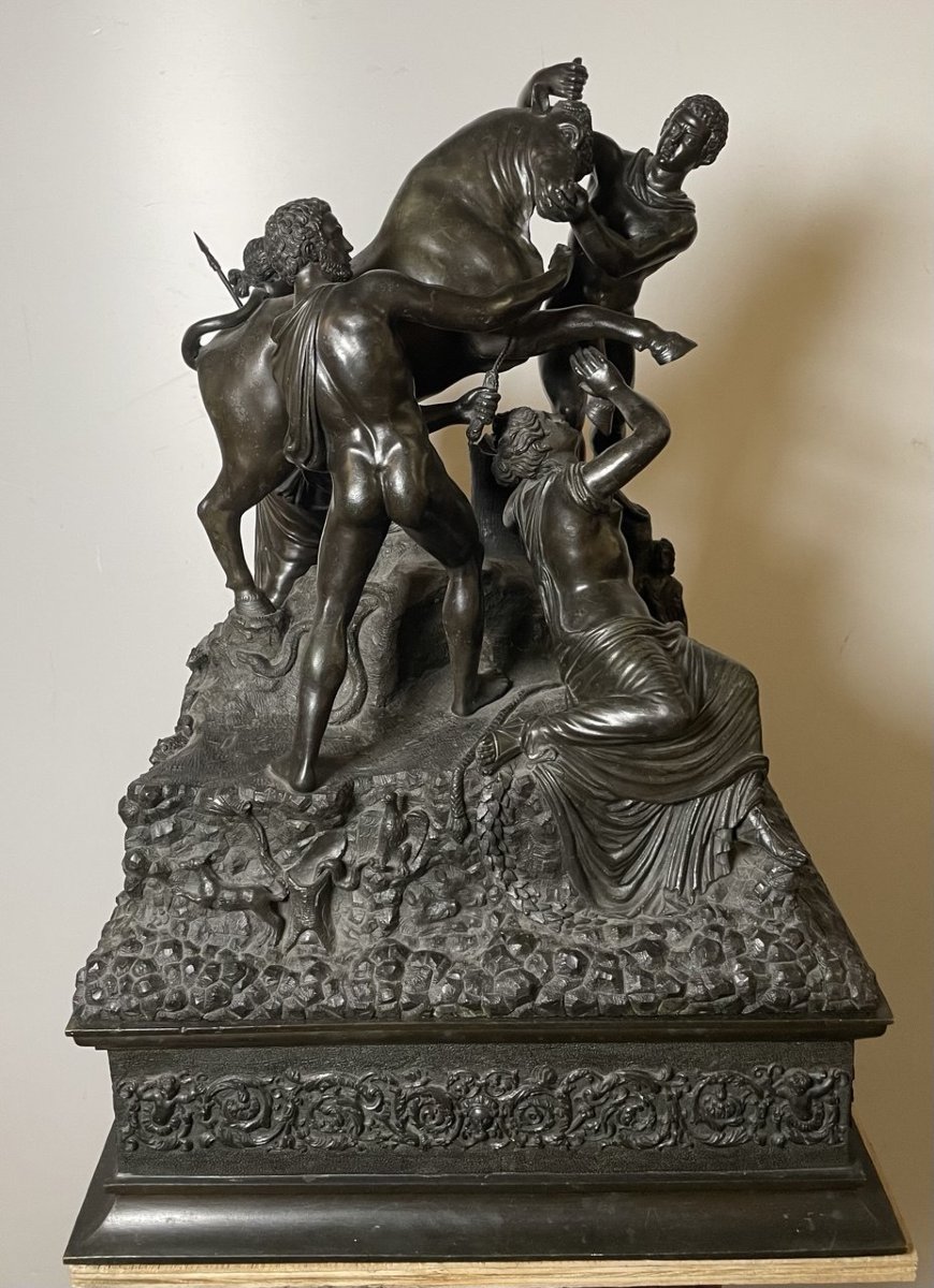 Gruppo scultoreo in bronzo - Il Toro Farnese (Supplizio di Dirce) - Roma, XIX secolo.-photo-1