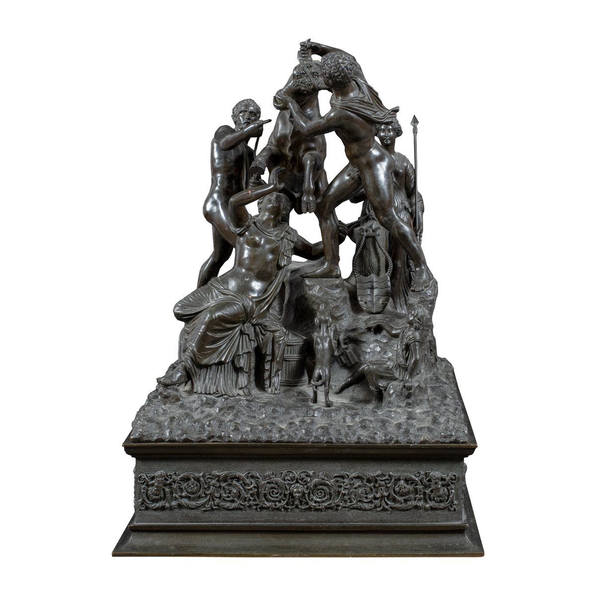 Gruppo scultoreo in bronzo - Il Toro Farnese (Supplizio di Dirce) - Roma, XIX secolo.
