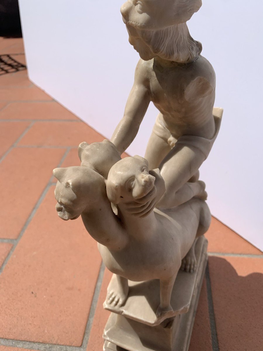 Scultore italiano (XVII secolo) - Ercole e Cerbero.-photo-2