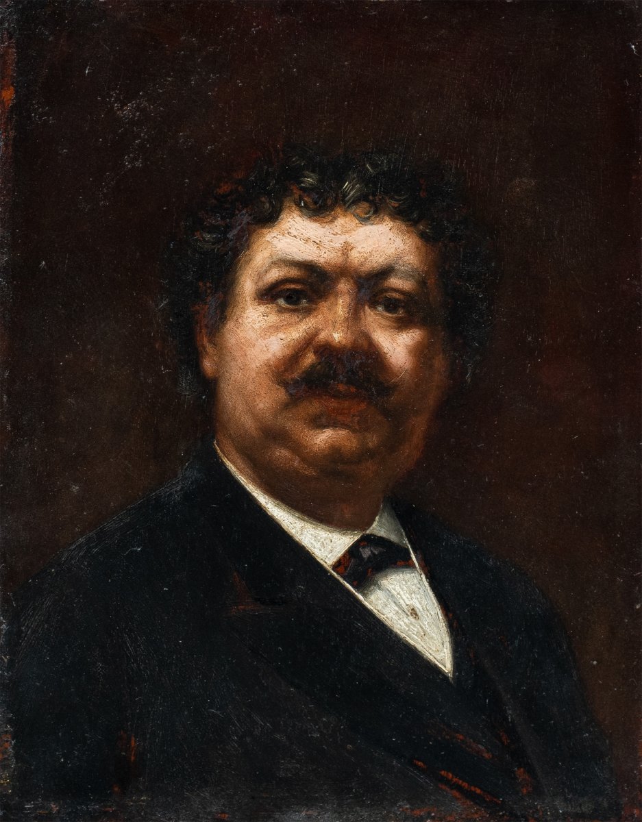 Pittore francese (XIX sec.) - Ritratto di Alexandre Dumas.
