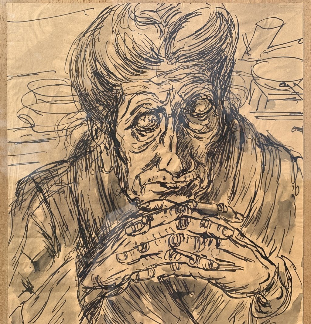 Giuseppe Migneco (Messina 1903 - Milano 1997) - La cartomante.-photo-3