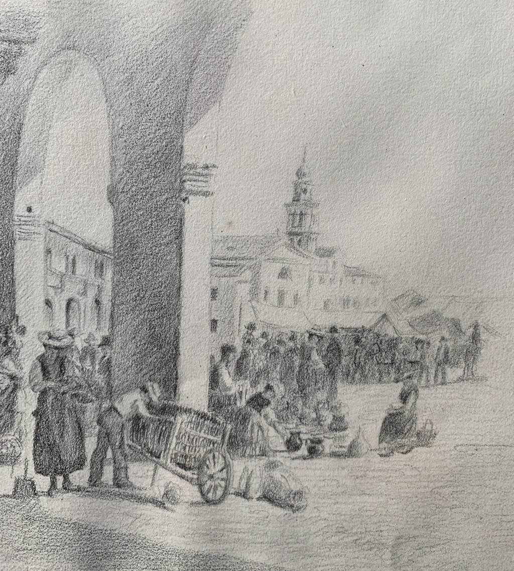 Guglielmo Ciardi (Venezia 1842 - Venezia 1917) - Mercato di Badoere.-photo-2