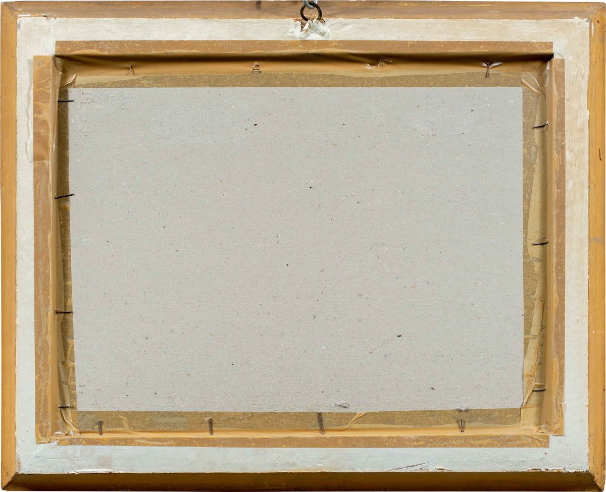 Pittore francese (XIX secolo) - Trompe l'oeil con stampe da collezione.-photo-3