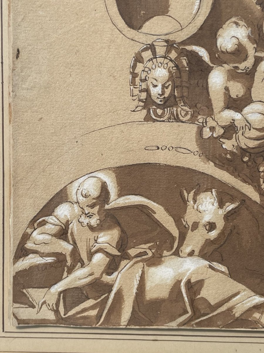 Louis Dorigny (Parigi, 1654 - Verona, 1742) - Studio per un progetto di decorazione.-photo-1