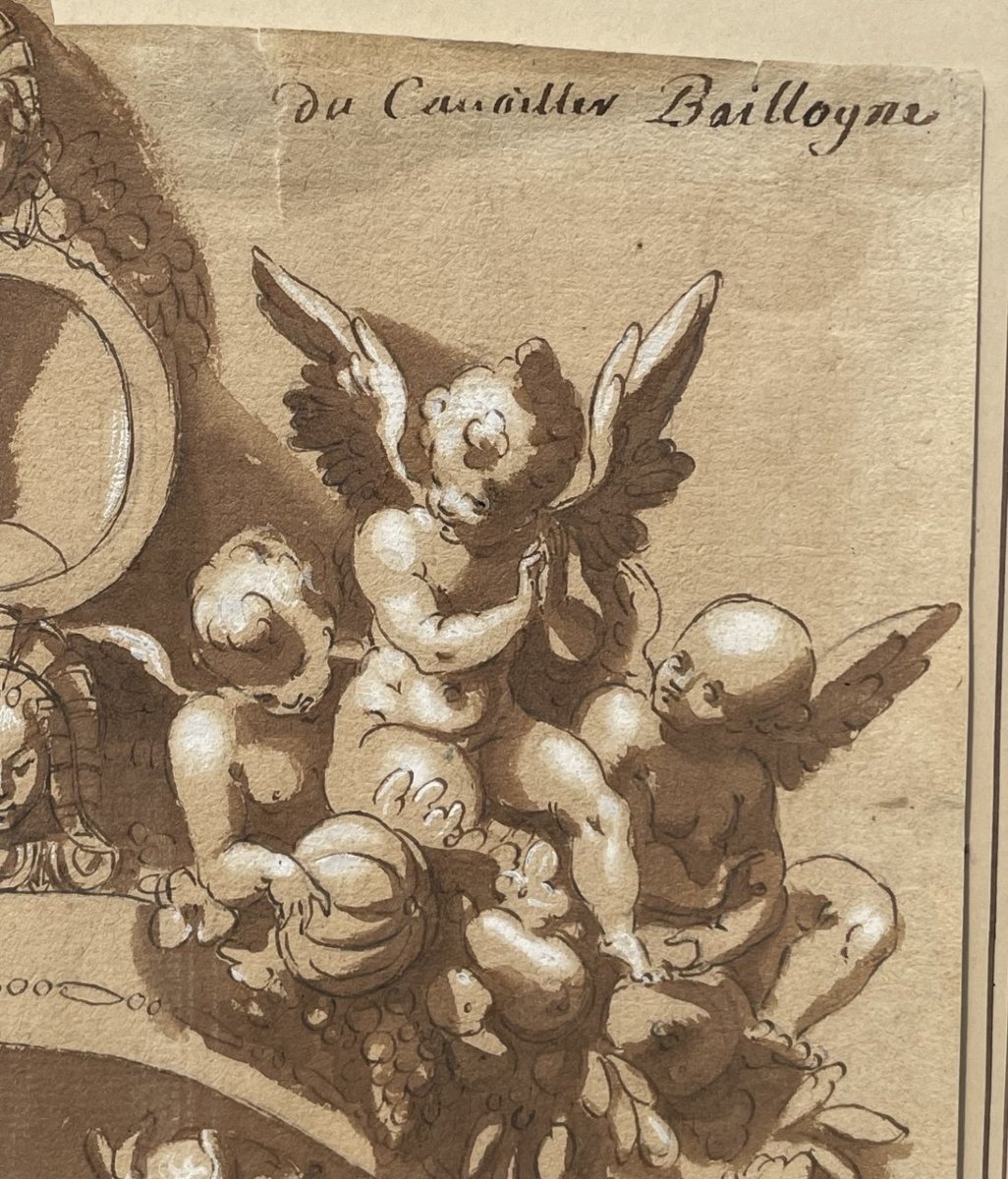 Louis Dorigny (Parigi, 1654 - Verona, 1742) - Studio per un progetto di decorazione.-photo-3