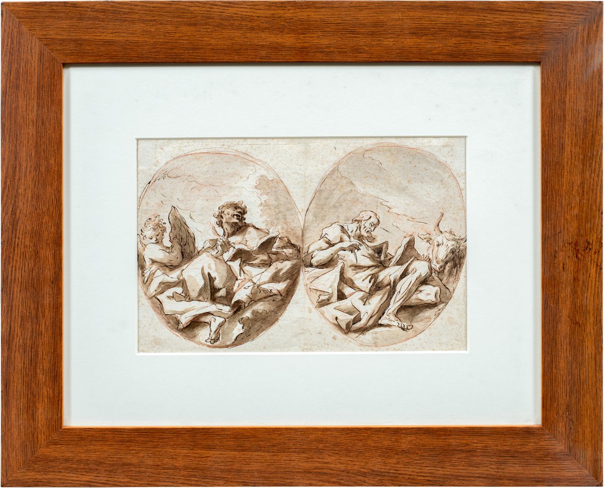 Gaspare Diziani (Belluno 1689 - Venezia 1767) - Due evangelisti.-photo-2