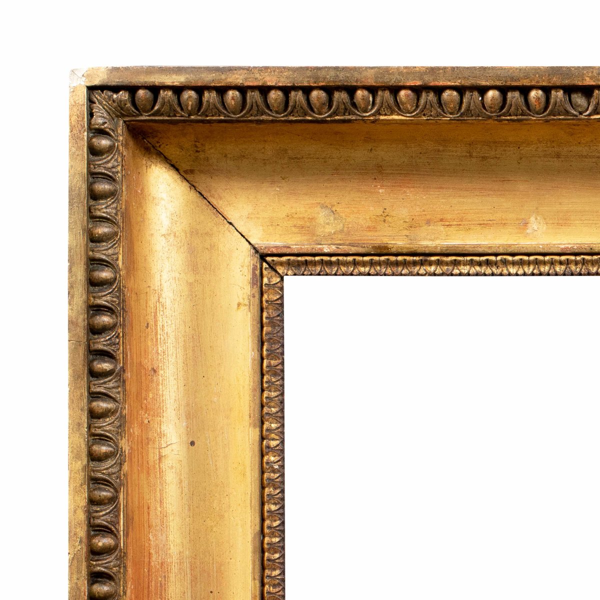 Cornice in legno intagliato e dorato. Napoli, XIX secolo.-photo-2