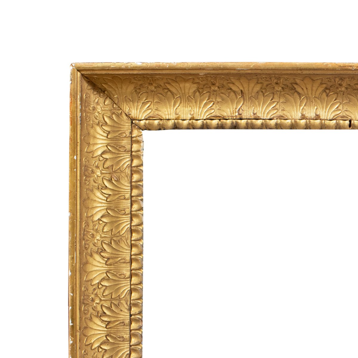 Cornice neoclassica in legno intagliato e dorato. Italia, inizio XIX secolo.-photo-2