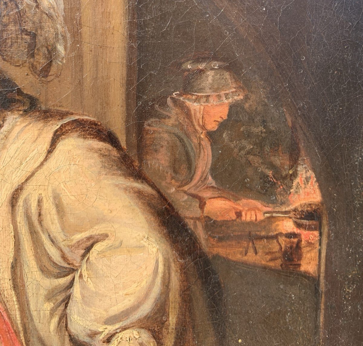 Pittore italiano (XIX sec.) - Dama e moschettiere.-photo-1