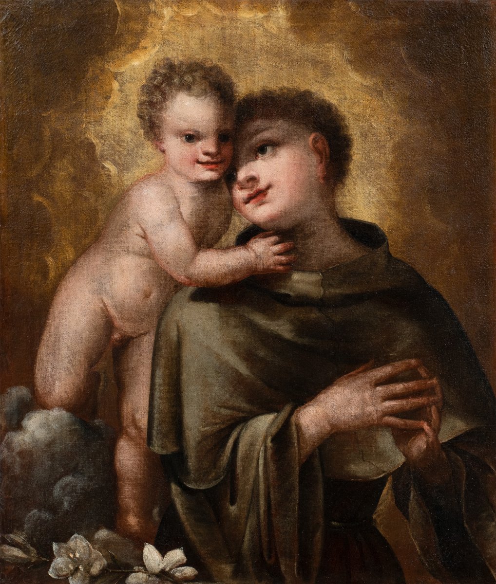 Marco Liberi (Venezia 1644 circa - post 1691) - Sant'Antonio da Padova col Bambino.