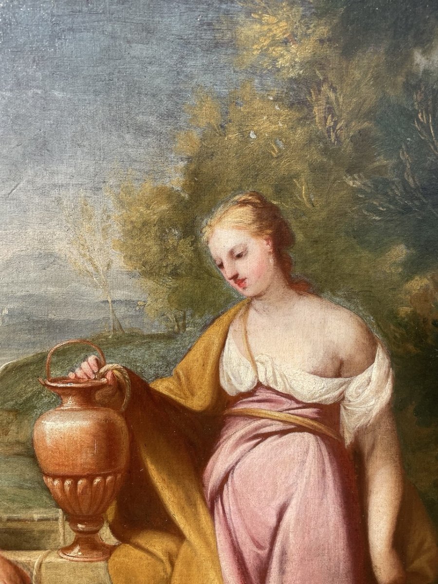 Gregorio Lazzarini (Venezia 1655 - Villabona Veronese 1730) - Cristo e la Samaritana al pozzo.-photo-4