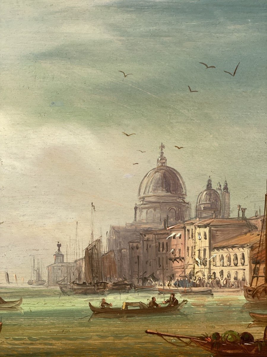 Pittore veneziano (XIX sec.) - Venezia, veduta del Canal Grande.-photo-1