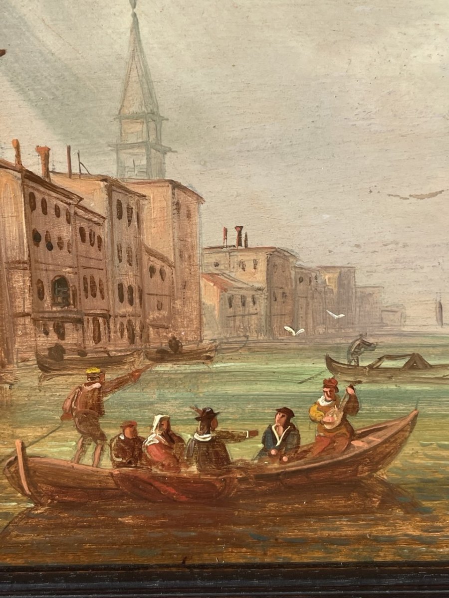 Pittore veneziano (XIX sec.) - Venezia, veduta del Canal Grande.-photo-2