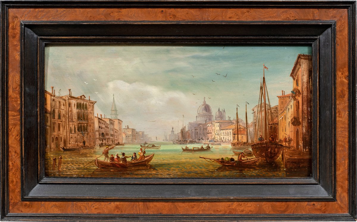 Pittore veneziano (XIX sec.) - Venezia, veduta del Canal Grande.