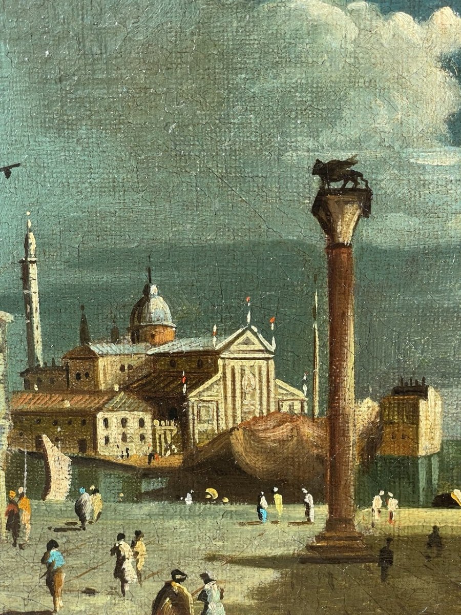 Pittore veneziano (XIX sec.) - Venezia, veduta della Piazzetta di San Marco.-photo-1