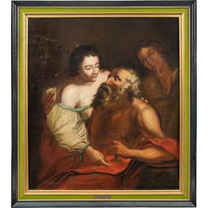 Maestro genovese (XVII sec.) - Loth e le figlie.