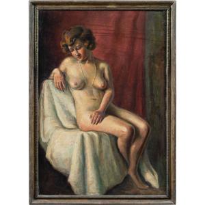 Pittore bohémien francese (inizi XX sec.) - Nudo femminile.