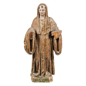 Scultura in legno intagliato - San Mauro. Italia, XVI secolo.