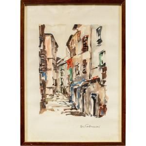 Pittore triestino (datato 1959) - Via dei Cavazzeni a Trieste.