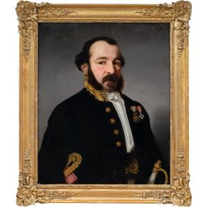 Pittore europeo (1804-1867 ca.) - Ritratto di ufficiale dell’Impero Austriaco.