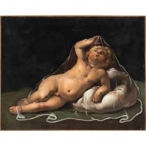 Isidoro Bianchi (Campione 1581 - Campione 1662) - Putto gioca con un velo.