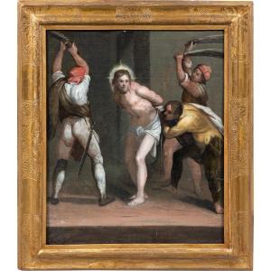 Piero di Giovanni Bonaccorsi, detto Perin del Vaga (XVI) bottega di - Flagellazione di Cristo.
