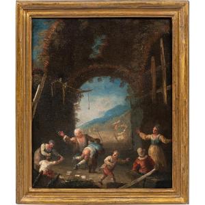 Matteo Ghidoni, detto Matteo dei Pitocchi (Firenze 1626 - Padova 1700) - Scena di genere.