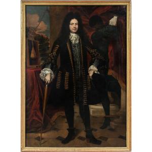 Giovanni Bernardo Carbone (Genova 1614 – Genova 1683) - Ritratto di gentiluomo.