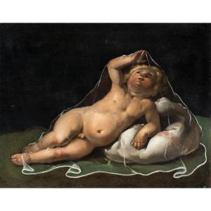 Isidoro Bianchi (Campione 1581 - Campione 1662) - Putto gioca con un velo.