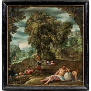 Pauwels Franck, detto Paolo Fiammingo (XVI) - Parabola del diavolo che semina zizzania.