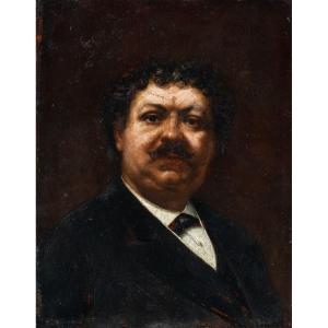 Pittore francese (XIX sec.) - Ritratto di Alexandre Dumas.