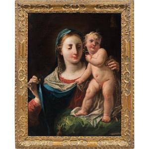 Gaspare Diziani (Belluno 1689 – Venezia 1767) - Madonna col Bambino.