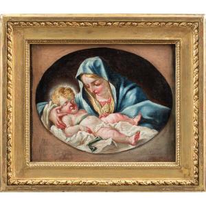 Pittore veneto (XVIII secolo) - Madonna con Bambino.