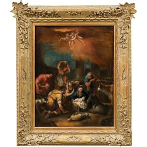 Bottega di Sebastiano Ricci (Belluno 1659 - Venezia 1734) - Adorazione dei Pastori.