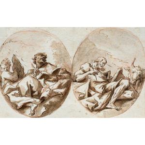 Gaspare Diziani (Belluno 1689 - Venezia 1767) - Due evangelisti.