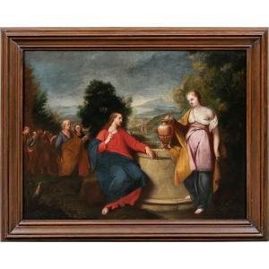Gregorio Lazzarini (Venezia 1655 - Villabona Veronese 1730) - Cristo e la Samaritana al pozzo.