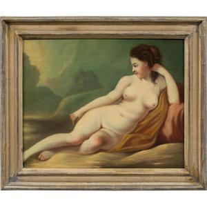 Pittore francese (XVIII-XIX sec.) - Figura femminile distesa.