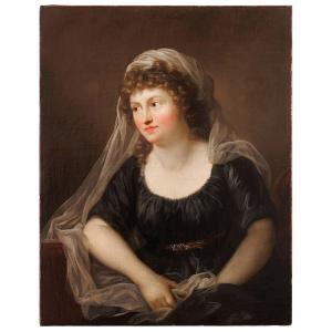 Anton Graff Attr., Portrait Of A Lady With A Veil