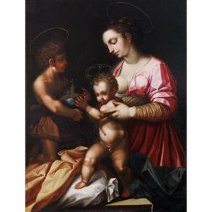 Cosimo Gamberucci, Attr. To Virgine And The Child (after Andrea Del Sarto)