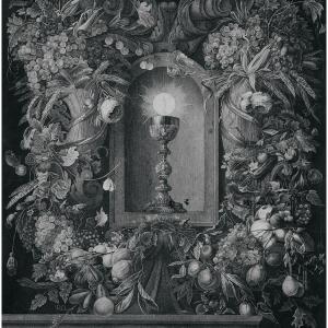 Joseph Stöber, After De Heem, Allegory Of The Eucharist In A Garland Of Flowers