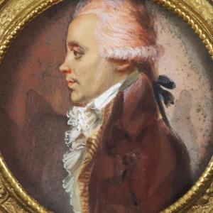 French School, Circa 1790–1795, Portrait Of A Gentleman In Profile