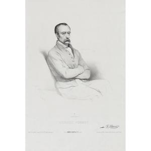 Ary Scheffer – Lithographed Portrait Of Horace Vernet, Published By Goupil, Circa 1840